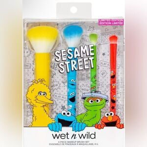 Playful Beauty: NWT Wet n Wild x Sesame Street 4-Piece Makeup Brush Set